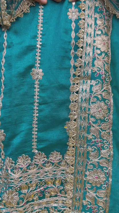 Heavy Embroidered Sharara Suit With Dupatta
